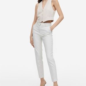 H&M White Straight Leg Slacks